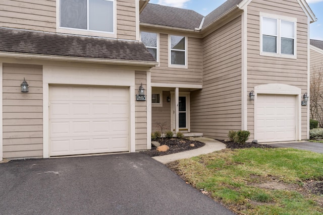 view of property featuring a garage