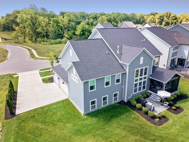 birds eye view of property