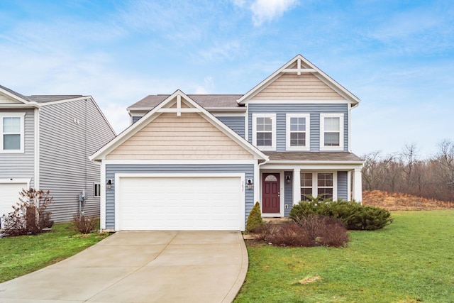 view of front of house featuring a front yard