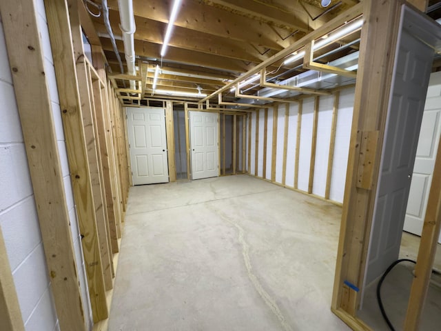 view of basement