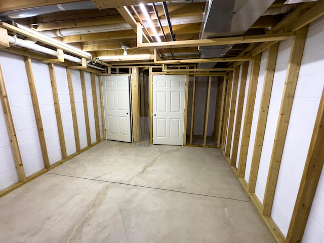 view of basement