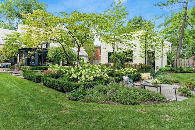 view of yard with a patio area