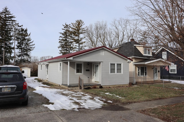 view of bungalow-style home