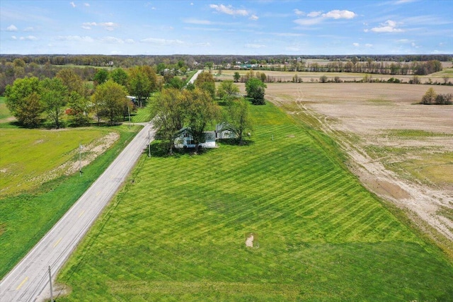 aerial view featuring a rural view