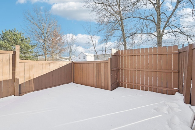 view of snowy yard