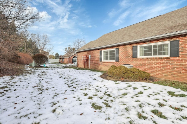 view of snowy exterior