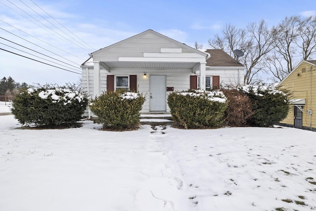 view of bungalow-style home