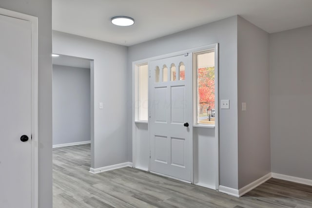 entryway featuring light wood-type flooring