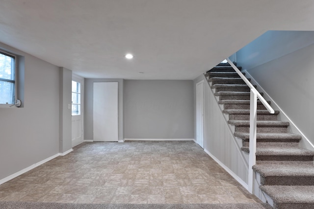 basement featuring a wealth of natural light