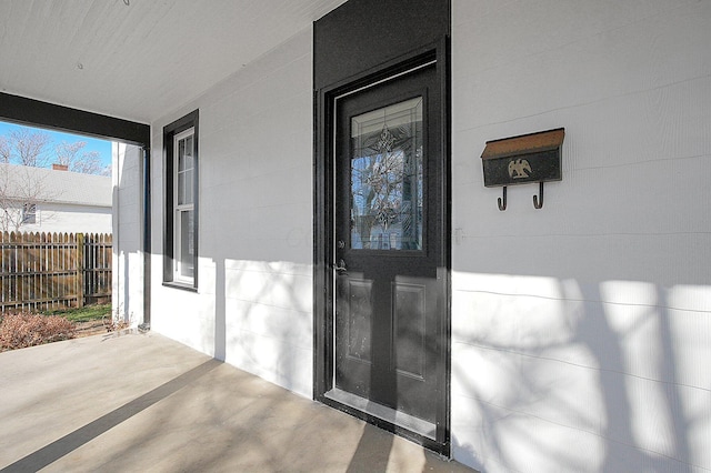 view of doorway to property