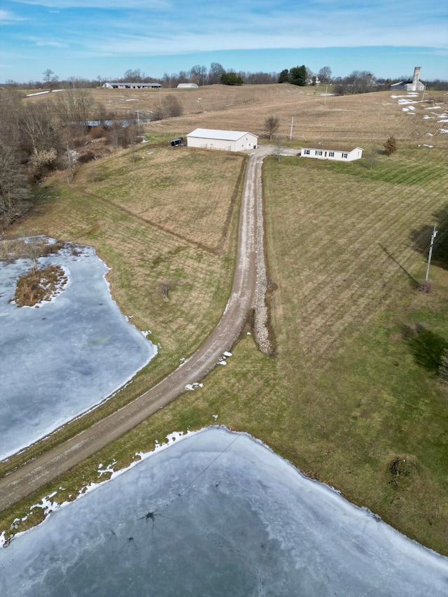 bird's eye view featuring a rural view