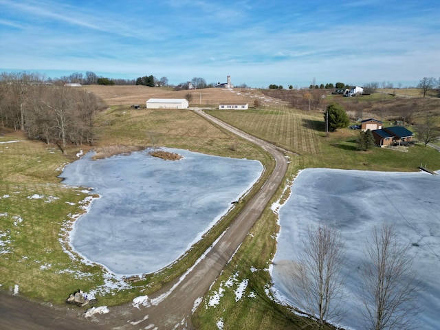 bird's eye view featuring a rural view