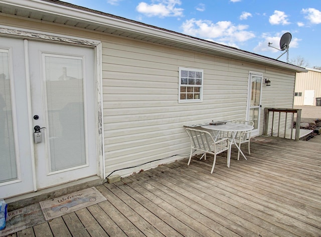 view of wooden terrace