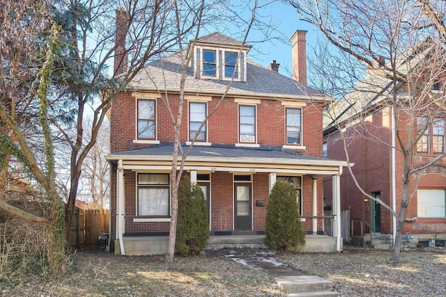 view of front of property with covered porch