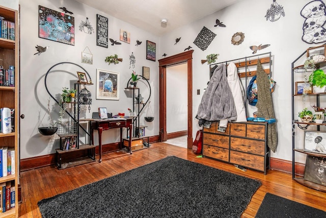 interior space featuring wood-type flooring