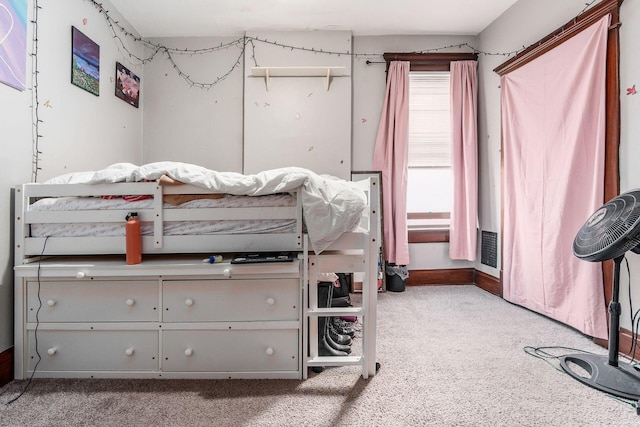 view of carpeted bedroom