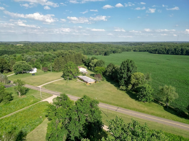 aerial view featuring a rural view