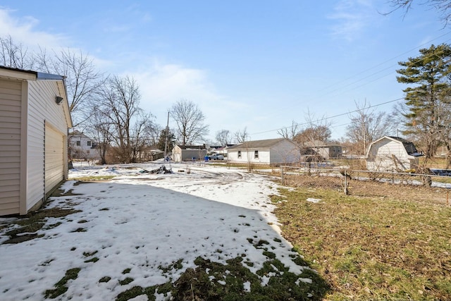 view of snowy yard