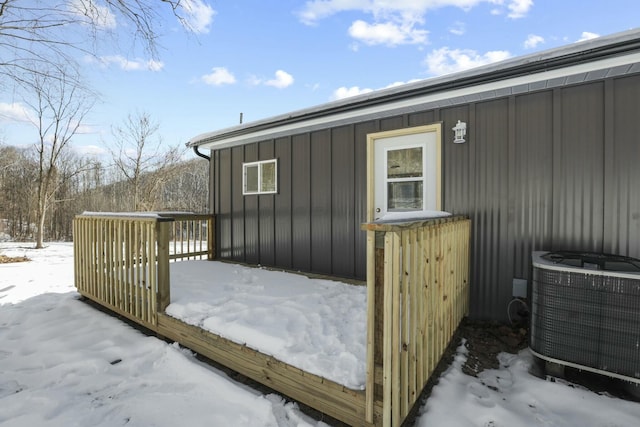 exterior space featuring central AC unit