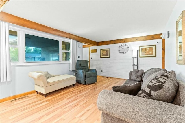 living room featuring hardwood / wood-style floors