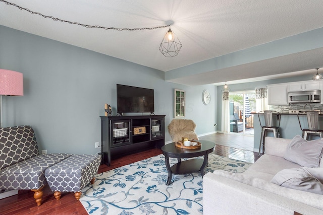 living room featuring hardwood / wood-style floors