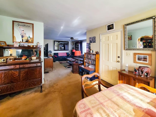 bedroom with carpet floors