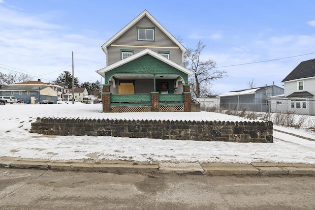 view of front of home with a porch