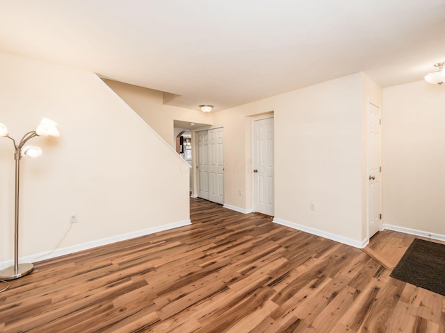 interior space with wood-type flooring