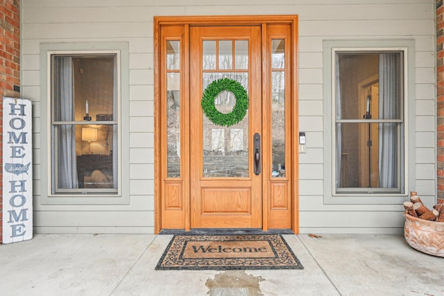 view of doorway to property