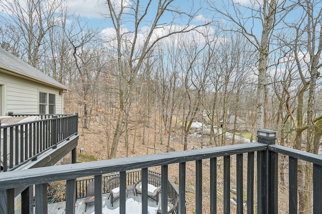 view of wooden terrace