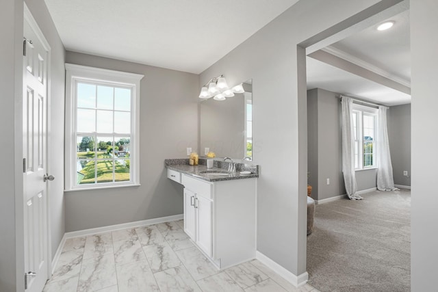 bathroom featuring vanity