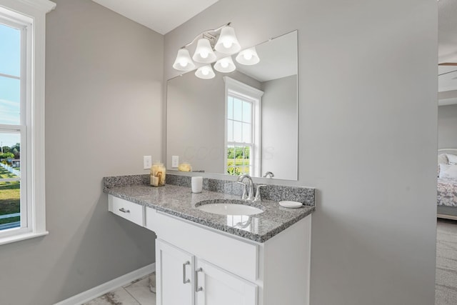 bathroom with vanity