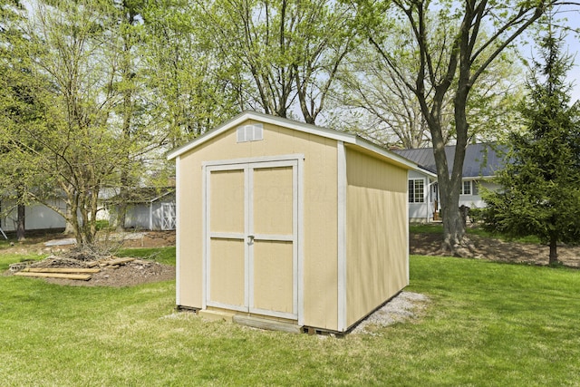 view of shed