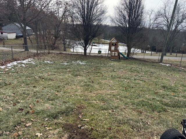 view of yard featuring a playground