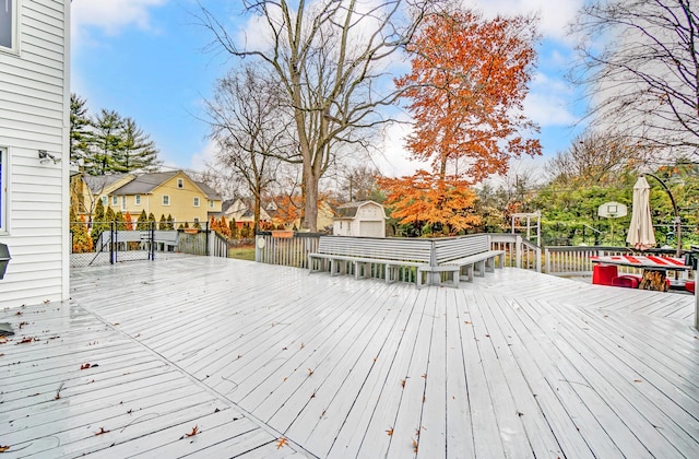 view of wooden deck