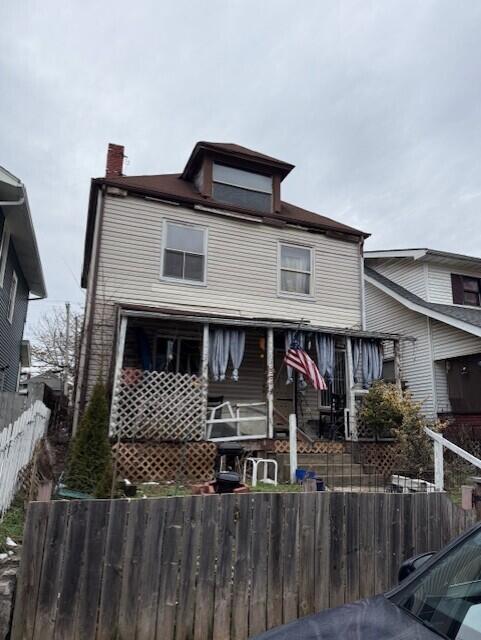 view of front of home with a porch