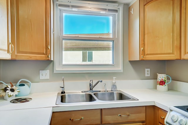 kitchen featuring sink and electric stove