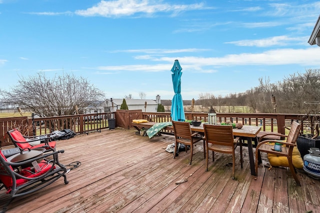 view of wooden terrace