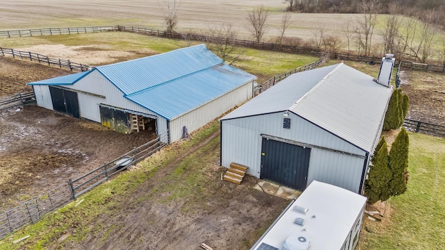 bird's eye view featuring a rural view