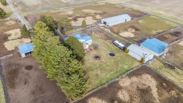 aerial view with a rural view