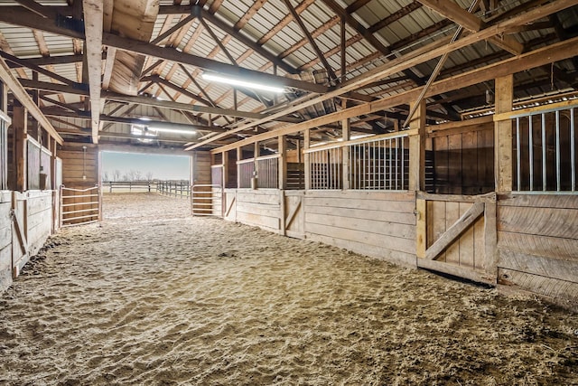 view of horse barn