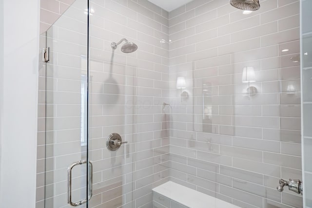 bathroom with walk in shower