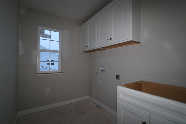 laundry area with cabinets and washer hookup