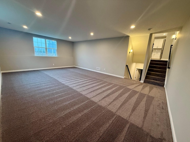 interior space featuring carpet floors