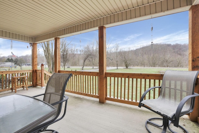 view of sunroom