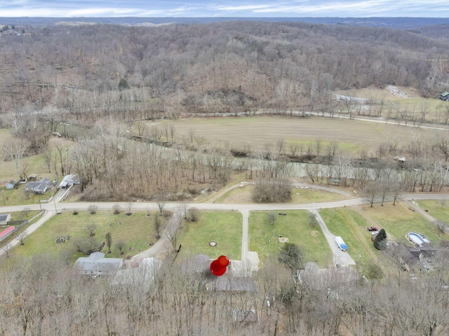 drone / aerial view featuring a rural view