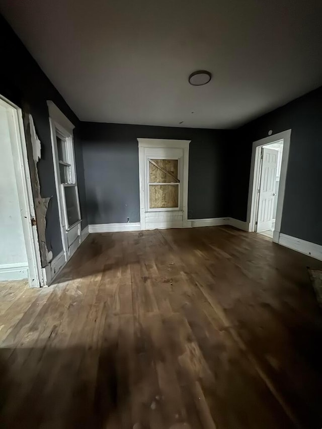 interior space with hardwood / wood-style floors