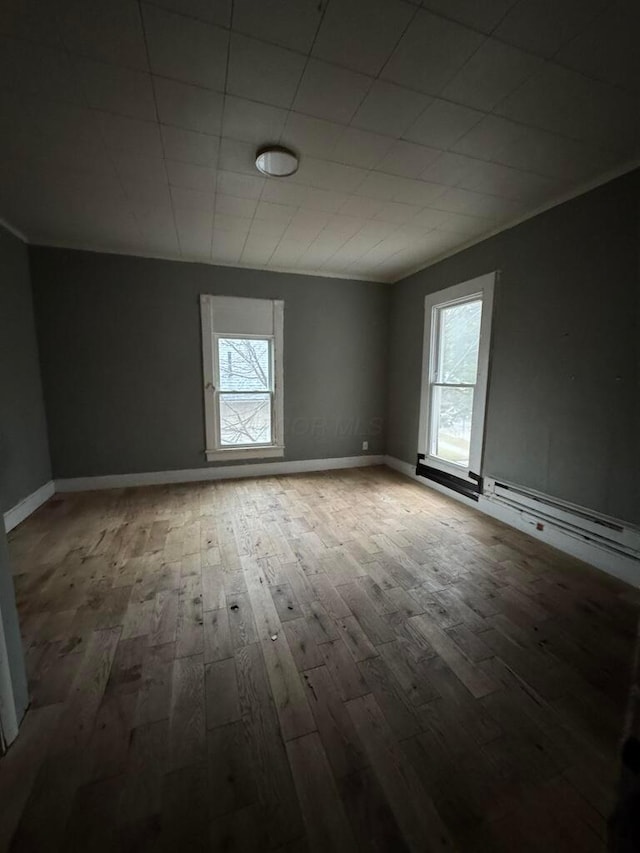 empty room featuring hardwood / wood-style flooring and a healthy amount of sunlight