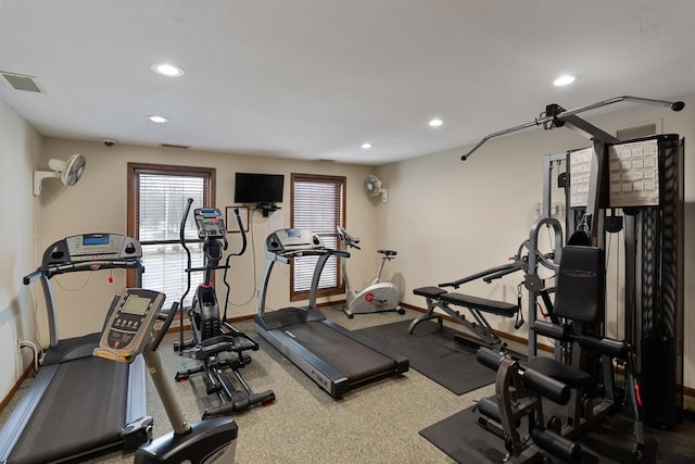 view of workout area