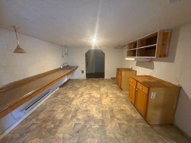 basement with sink